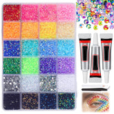 Compensai kit de piedras resina 3 mm para uñas y manualidades con brillo.