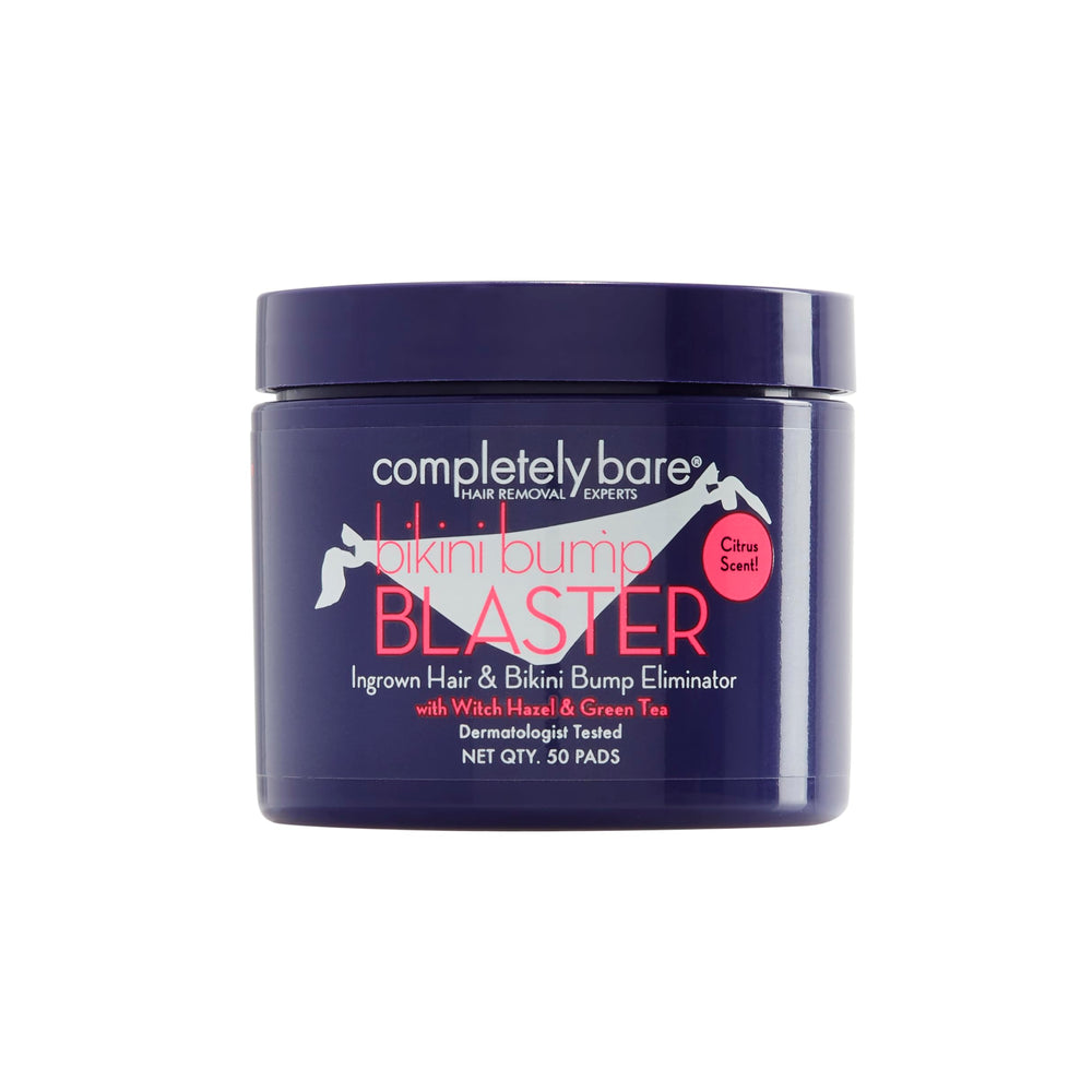 Completely Bare Bikini Bump Blaster pads for smoother bikini-area skin.