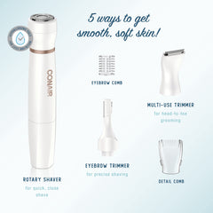 Conair All-In-1 attachments pack enables versatile grooming.