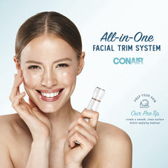 Conair All-In-1 eyebrow trimmer shaping brows precisely.