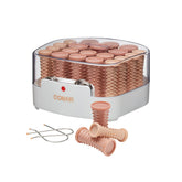 Conair compact HairSetter case with multi-size rollers for quick on-the-go styling.