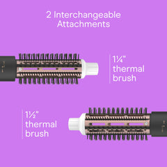 Conair cool-tip swapping design allows easy attachment changes during styling