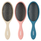 Conair Detangling Hair Brush Set beige with soft bristles for gentle detangling.