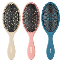 Conair Detangling Hair Brush Set beige with soft bristles for gentle detangling.