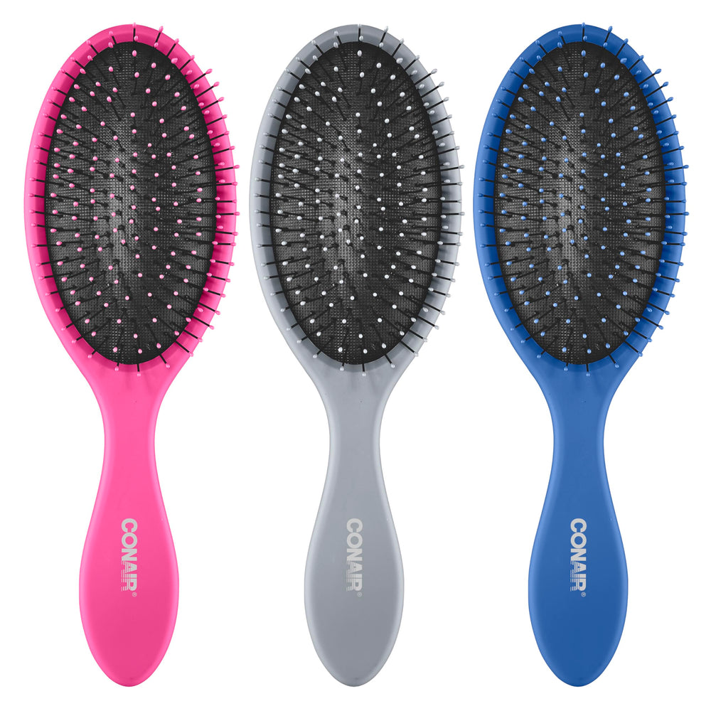 Conair detangling hair brush set in blue helps glide through knots