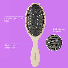 Conair Detangling Hair Brush Set in navy for smooth detangling on wet or dry hair.