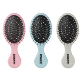 Conair Detangling Mini Brush set pink with glitter, gentle detangling for wet or dry hair.