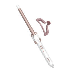 Conair Double Ceramic curling iron with bonus claw clip aiding precise sectioning for defined curls.