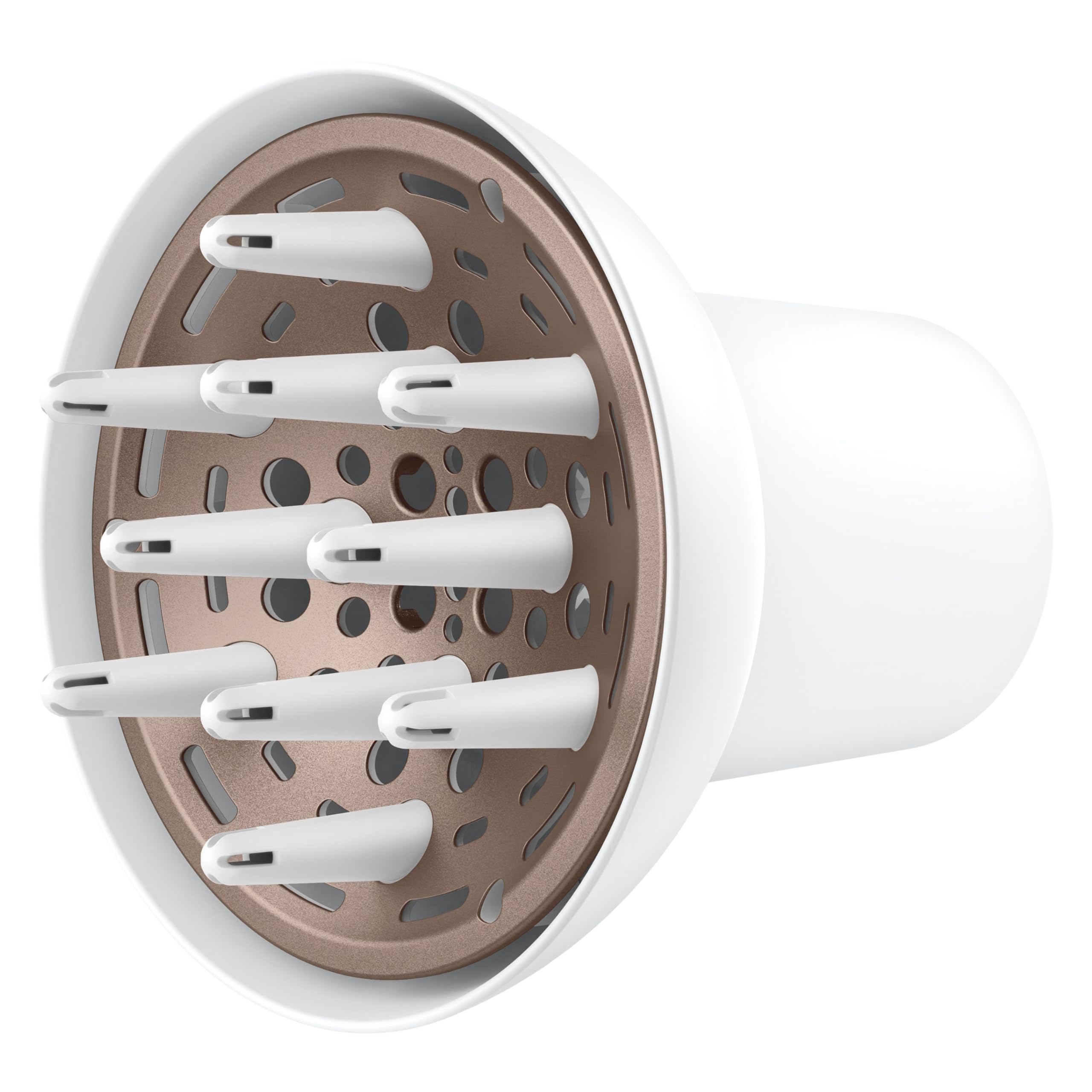 Conair Double Ceramic Diffuser Bowl attachment boosting volumized curls and quick drying.