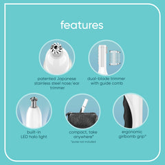 Conair GIRLBOMB dual-blade face and eyebrow trimmer for shaping brows.