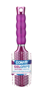 Conair hair brush with gel grip handle for comfortable styling and precise control