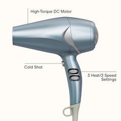 Conair Infiniti Pro dryer with diffuser attached for defined curls and frizz reduction