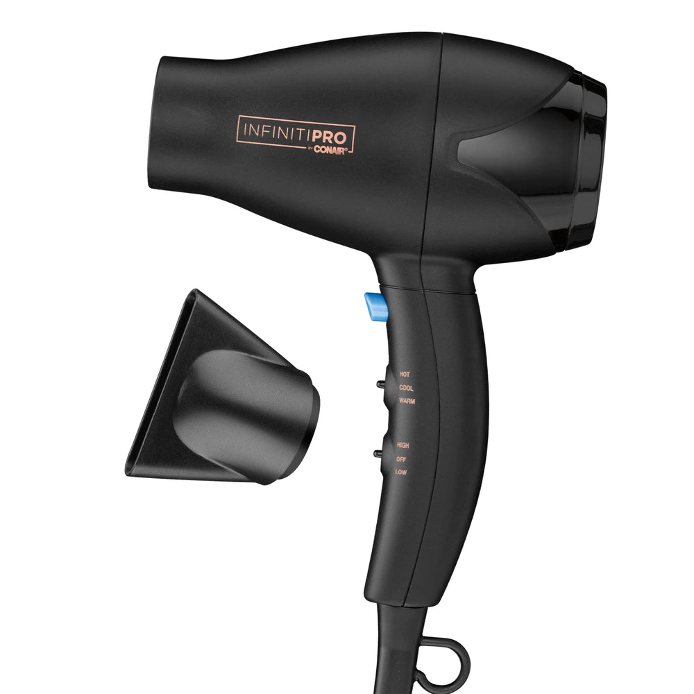 Conair Mighty Mini travel hair dryer with concentrator for precise on-the-go styling