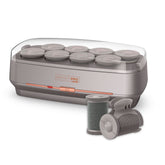 Conair InfinitiPRO ceramic flocked roller close-up showing smooth, long-lasting curls.