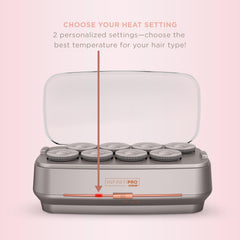 Eight jumbo 2-inch rollers arranged for voluminous curls and easy styling.