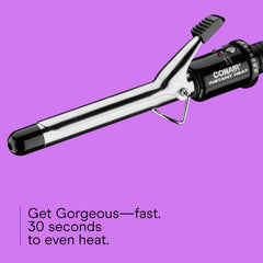 Conair Instant Heat curling iron cool tip supports safe handling