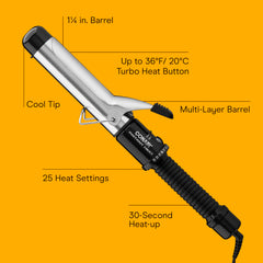 Conair Instant Heat curling iron with nonslip handle for comfortable grip