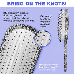 Conair Knot Dr detangler brush with Flexalite bristles glides through knots.