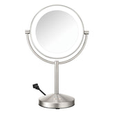 Conair lighted makeup mirror with 1X and 10X magnification for precise grooming.