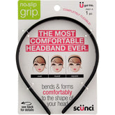 Conair Scunci no-slip bendable headband pack-3 stays secure during workouts.