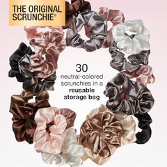 Conair Scunci Original Scrunchie, tejido de seda sintética suave para pelo cómodo.