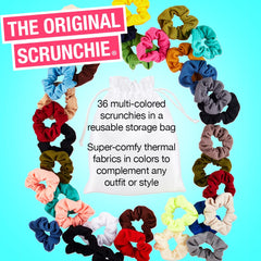 Conair Scunci Scrunchies tejido waffle, colores variados y sin enganches.