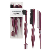 Conair Slick Back Tail Comb Set full view for sleek back styling