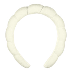 Conair spa headband with bubble design in ivory keeps hair away for easy skincare