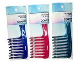 Conair Style and Detangle Comb wide-tooth close-up for detangling thick curly hair