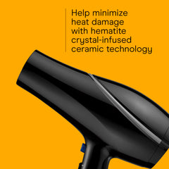 Conair Style and Shine ionic hematite-ceramic closeup shows smoother hair potential.