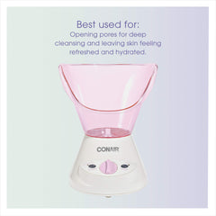 Conair True Glow brush attachments show rotating brush for cleansing and exfoliation.