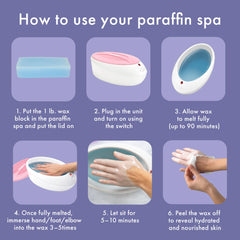 Hands and elbows dipped in warm wax during a relaxing session.