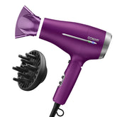 Conair Worldwide Folding Hair Dryer with folding handle for compact travel packing.