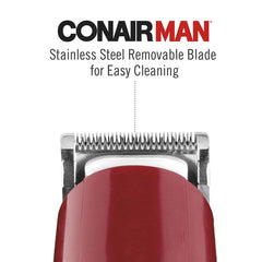 ConairMAN 5-position comb for customizable length settings.