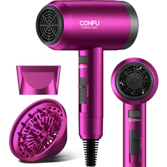 CONFU hair dryer with 21000 rpm motor delivers strong airflow for fast drying.