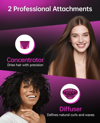 CONFU hair dryer back-cover safety design prevents hair from being drawn in.