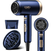 CONFU hair dryer front view for fast, even drying at home.