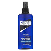 Consort hair spray extra hold unscented 8 oz bottle angled view for strong natural control.