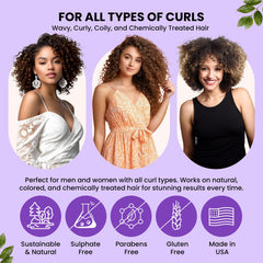Defined shiny curls using Controlled Chaos Curl Cream.