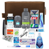 Kit de Convenience Kits International con Dove Men Care en bolsa Dopp para viaje.