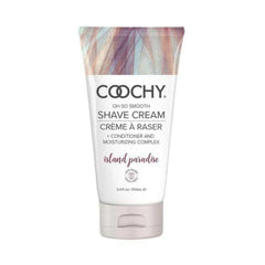 Coochy Shave Cream Island Paradise bottle for a smooth, rash-free shave.