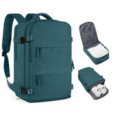 Coofay travel backpack open showing laptop compartment compatible with 15.6-inch devices for on-the-go work