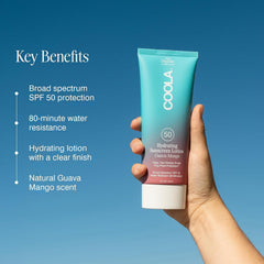 COOLA antioxidant-rich plant protection hydrates and supports the skin barrier.