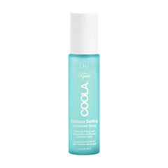 COOLA organic makeup setting spray bottle with SPF 30 for all-day protection