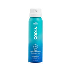 COOLA protector solar orgánico en atomizador para protección diaria sin grasa.