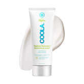 COOLA Radical Recovery after Sun bottle application showing soothing, hydrating relief after sun exposure.