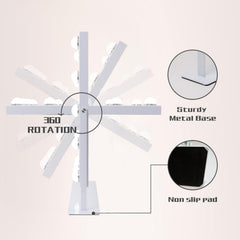 COOLJEEN vanity mirror tilts 360 degrees for easy ergonomic viewing