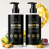 COOLKESI Tripeptide Biotin Shampoo bottle showing stronger roots and fuller hair.