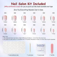 CoolNail uñas falsas coffin rosadas, estilo moderno para ocasiones.