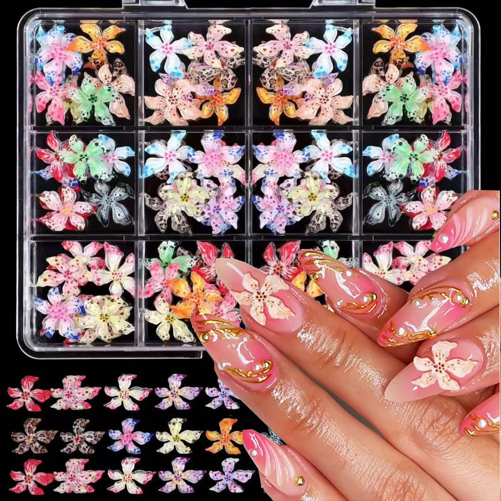COOSLIM flor hibisco 3D para uñas, añade relieve y estilo.